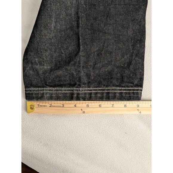 Y2K Ruff Ryders Dirty Denim Jean Size 38x32 Black Light Wash Baggy Streetwear - Picture 9 of 9